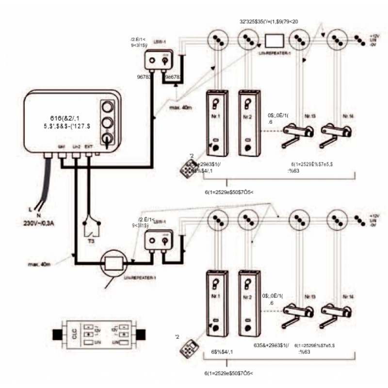 Automatické bezdotykové sprchové zariadenia / SNS–2LIN–PTK